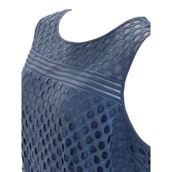 Size 26 Lane Bryant Slate Blue Lace Sleeveless Dress Plus Curvy Party Dress - Picture 3 of 8